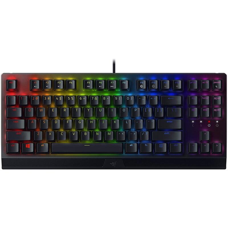 Razer Gaming Keyboard BlackWidow V3 Tenkeyless Green Switch USB RU RGB, Black / RZ03-03490700-R3R1