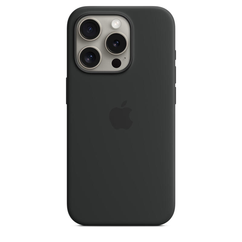 Apple iPhone 15 Pro Silicone Case with MagSafe Black MT1A3ZM/A
