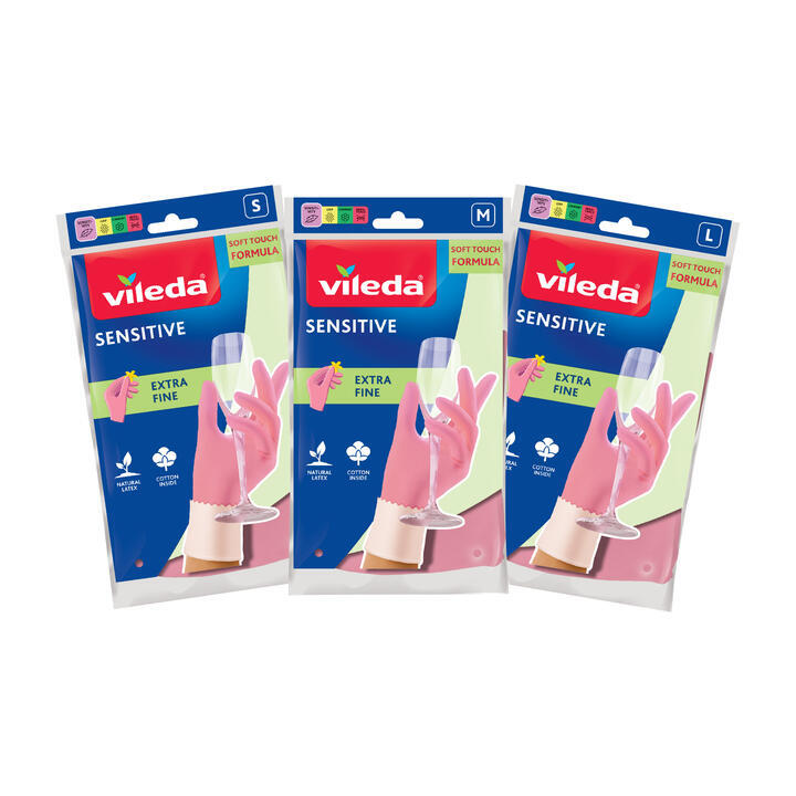 VILEDA Gloves "Sensitive" Size M 8001940003320