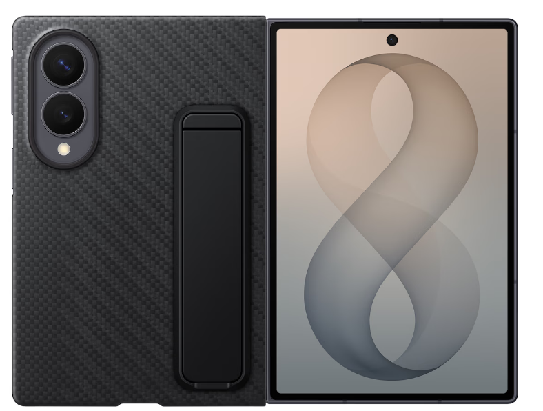 SAMSUNG Galaxy Z Fold8 Carbon Fiber Case with Built-in Stand - EF-XF971SBEGRU