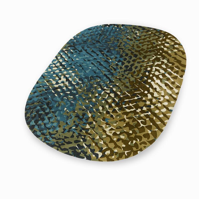 Toulemonde Apidea Bleu Vert 170 x 240