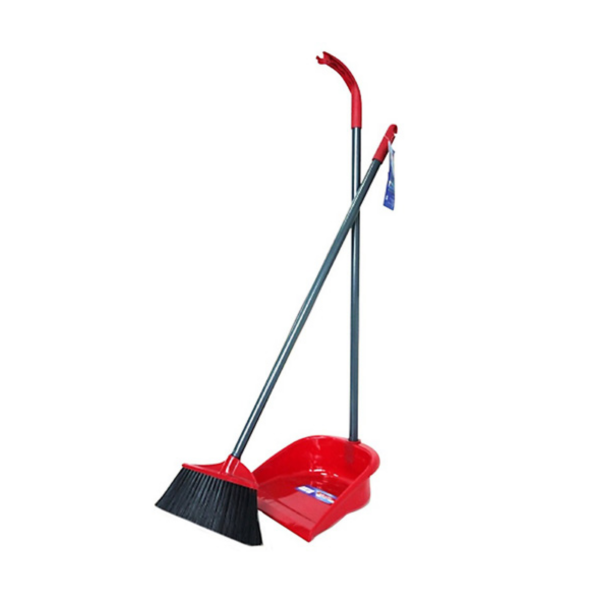 VILEDA Long Handle Dustpan with Brush 4023103158313