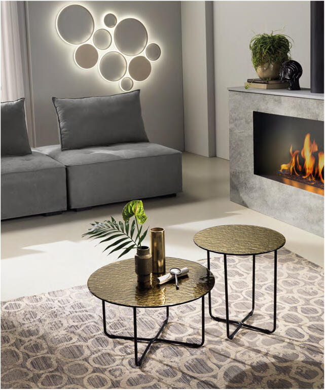 Calia Coffee table JON DM.60 VETRO/FUME' RETRO