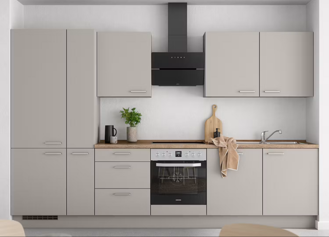 NOBILIA Kitchen Touch High - Line 330cm (240cm + 60cm + 30cm) / R