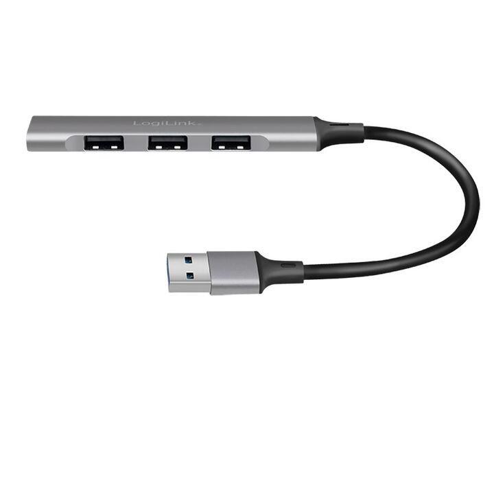 LOGILINK UA0391 USB3.0 4-port Slim Hub With Aluminum Casing
