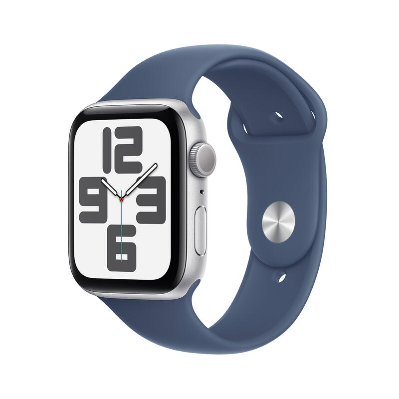 Apple Watch SE GPS 40mm Silver Aluminium Case with Denim Sport Band