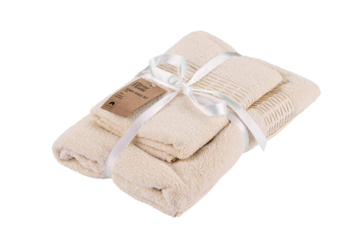 ARDESTO Terry Towel set Lotus, 2 pcs, Ivory ART2357IV