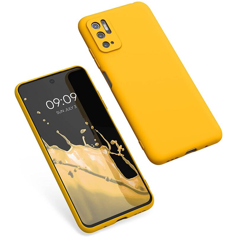 Poco M3 Pro Alcantara Case Yellow