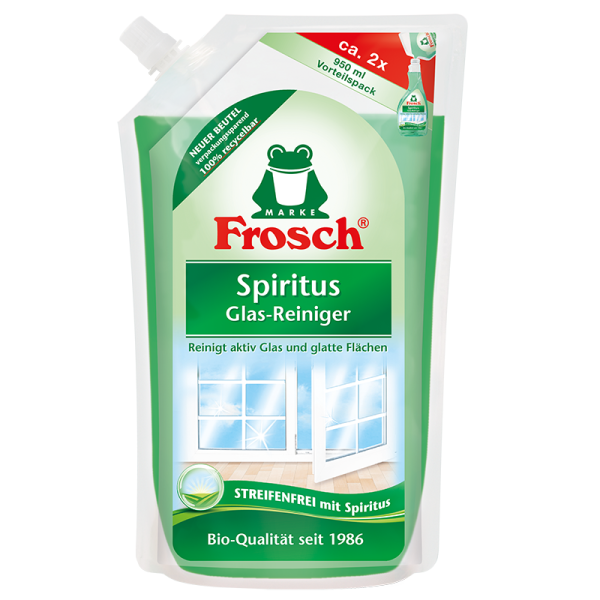 FROSCH Glass Cleaning Liquid, Alcohol 950 ML 4001499953958