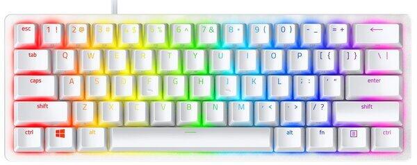 Razer Keyboard Huntsman Mini Mercury Ed. RGB 61key Purple Switch USB EN White / RZ03-03390300-R3M1