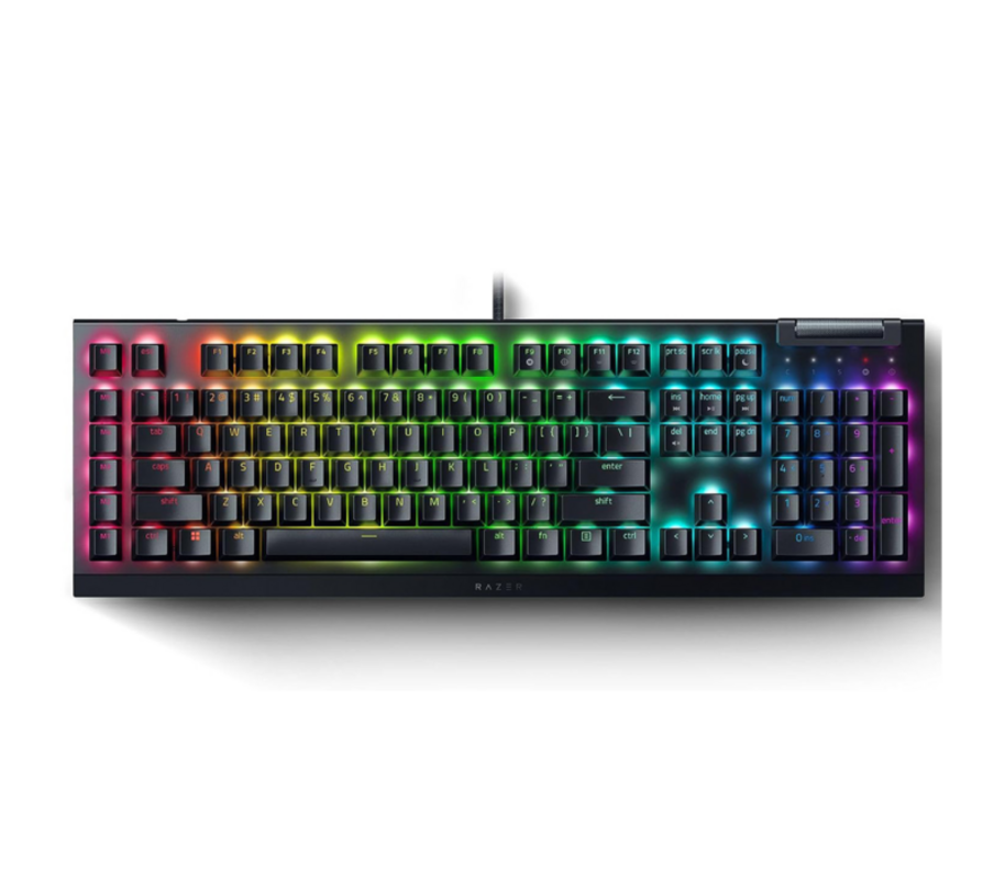 Razer Keyboard mechanical BlackWidow V4 X, 110key, Green Switch, USB-A, EN, RGB, black / RZ03-04700100-R3M1