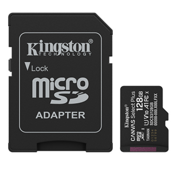 KINGSTON SDCS3/128GB Gen3 150MB/s A1 Card + Adapter