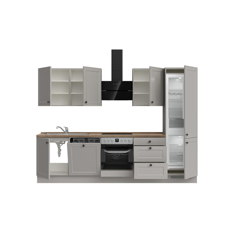 NOBILIA Kitchen Cascada High - Line 300cm (240cm + 60cm) / R