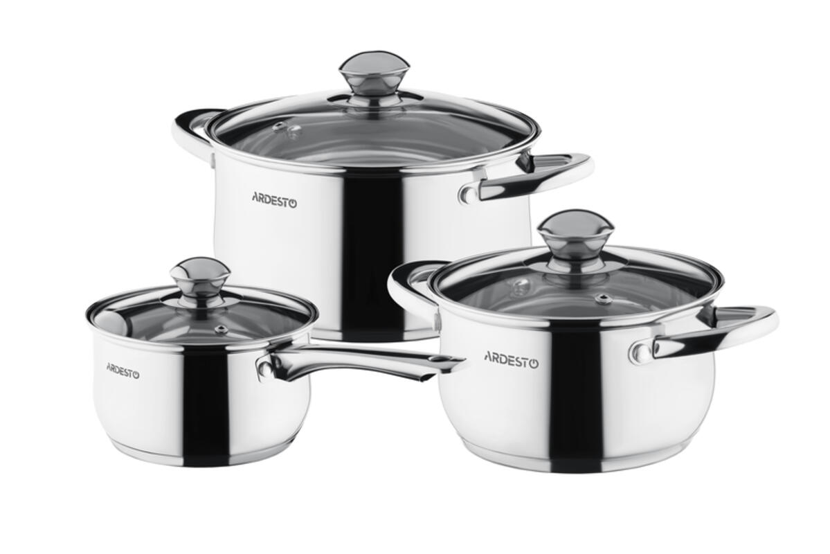 ARDESTO Pot Set With Glass Lid AR1906PS
