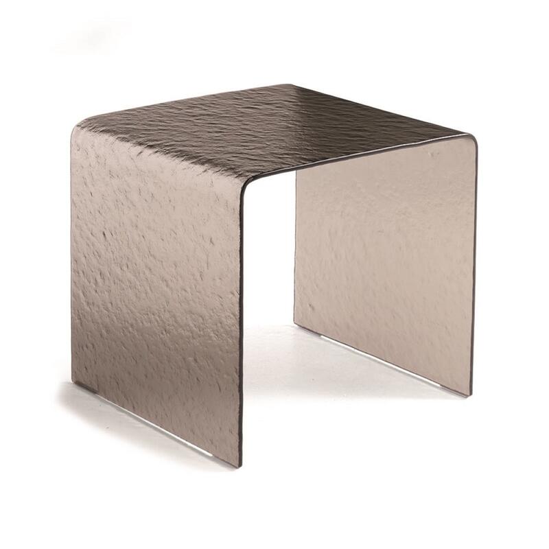 Calia Italia Coffee table BRIDGE 45X45X48 VETRO/BRONZO (039)