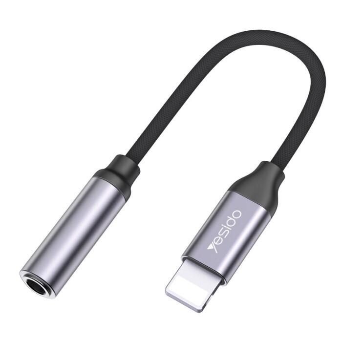 YESIDO YAU21 10CM 3.5mm AUX Headphones Adapter For iPhone