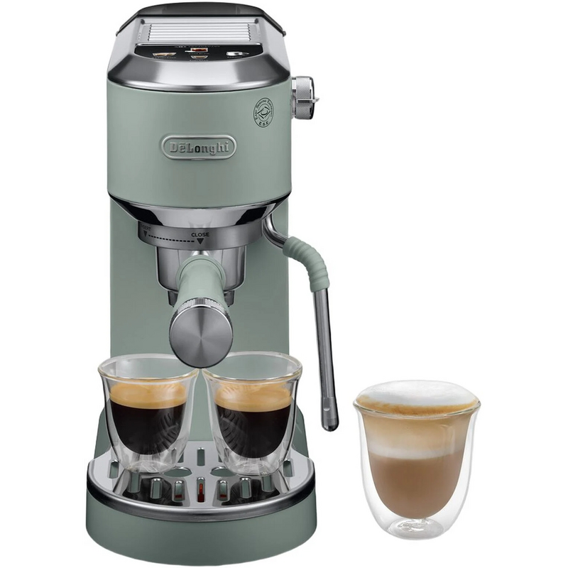 DeLonghi Dedica Duo Espresso Machine with Cold Brew- Pistachio EC890.GR