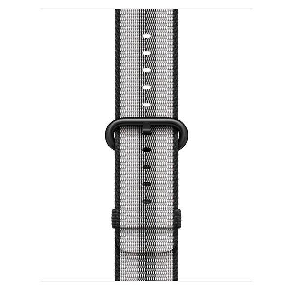 Apple Watch 42mm Black Stripe Woven Nylon MQVR2ZM
