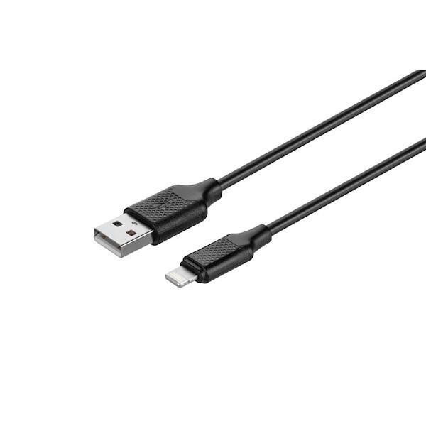 KITS USB 2.0 to Lightning cable, 2A, Black, 1m