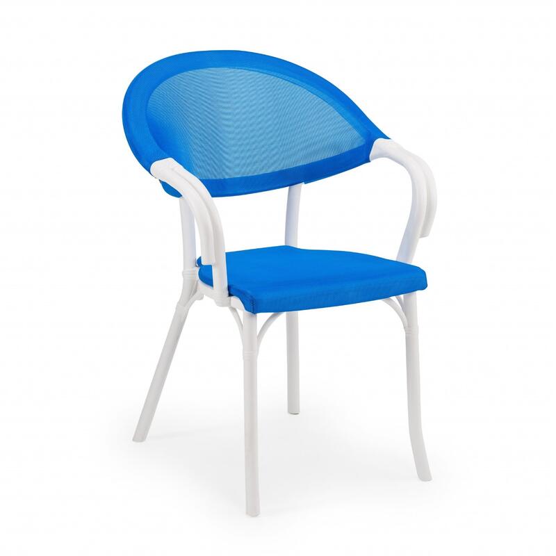 Tilia Flash-N Armchair Ivory White-Navy Blue