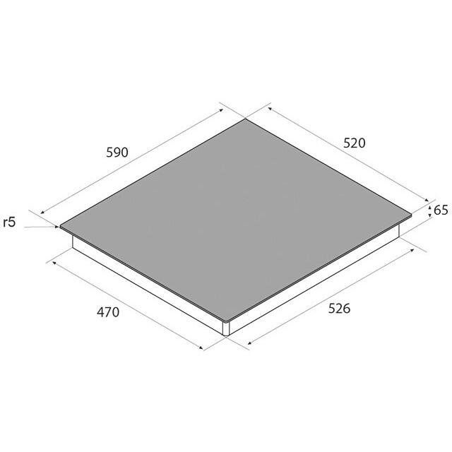 გაზქურის ზედაპირი AIRFORCE Built-In Pop 60 Induction Hob PCPOP60003