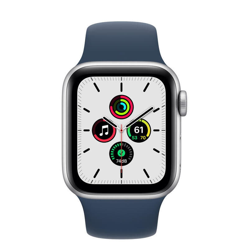 Apple Watch SE GPS 40mm Silver, Abyss Blue Sport Band